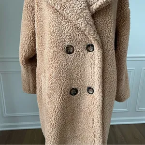 Jayley Mocha Faux Shearling Coat OSFM thumbnail 4