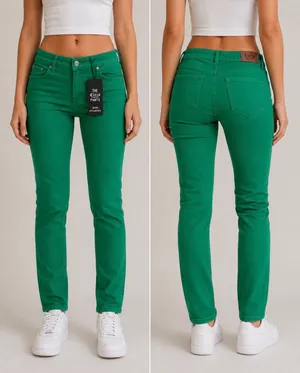 Y2k Cielo Pants Jeans USA green low rise Size 3/26 thumbnail 2