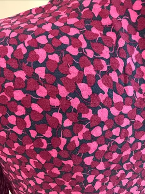 Boden Carly Jersey Midi Dress - Pink and Navy Flambe Trellis Vine size 8P thumbnail 5
