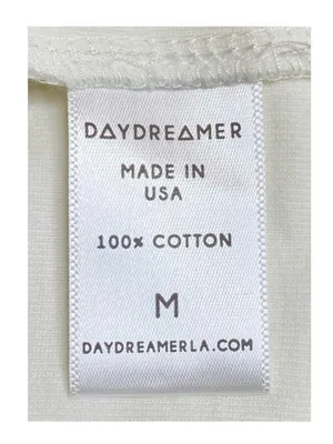new Daydreamer x Free People 𖦹 The Cut Shrunken Baby Tee 𖦹 Vintage White 𖦹 M thumbnail 8