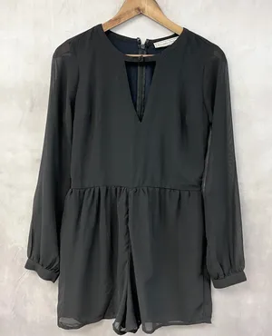 Abercrombie Fitch Romper Womens 0‎ Sheer Sleeve Whimsigoth Dressy Fairy Grunge thumbnail 1