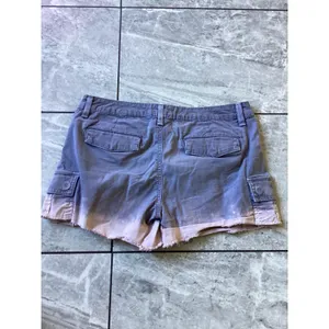 Splendid Womens Ombre Dip Dye Cargo Shorts Purple Pink Frayed Hem Size 6 thumbnail 6