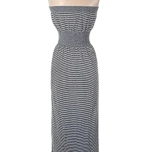 Lark + Grey Smocked Strapless Midi Casual Dress thumbnail 2