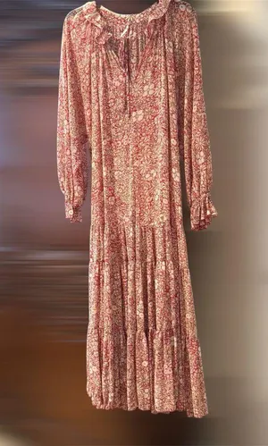 FREE PEOPLE Feeling Groovy floral boho maxi dress, size M thumbnail 7