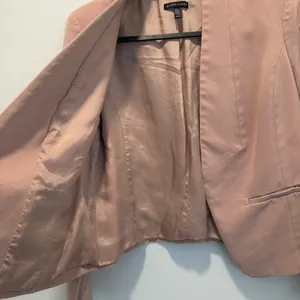 Eileen Fisher Women's Open Front Long Sleeve Blazer Jacket Blush Pink Size XSp thumbnail 4