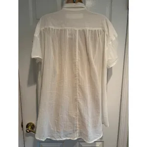 Free People We The Free Float‎ Away Shirt White Cotton Boho XS NWT Festival chic thumbnail 3