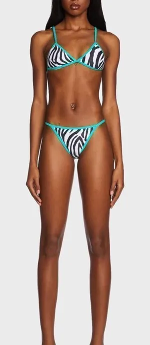 NWT Mermaid Swimwear | Dolls Kill | Wild Style Bikini Set Size Small thumbnail 1