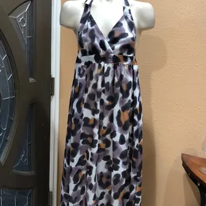 Rosa faia sheer halter dress thumbnail 3