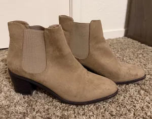 Tan booties Size 8.5 thumbnail 1