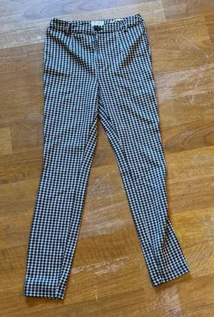 Anthropologie Black and White Patterned Chinos thumbnail 1
