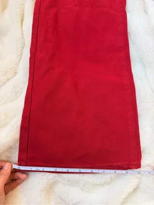 Edikted Deep Red Low -Waist Jeans thumbnail 6