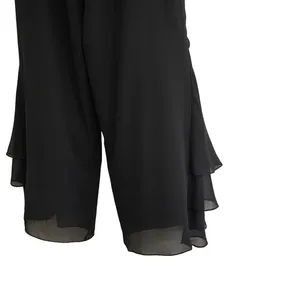 Alex Evenings Black Chiffon Wide Leg Tiered Ruffle Hem Dress Pants Gala‎ Formal thumbnail 4