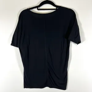 Nike Shirt Women's Small Black‎ Sheer Logo Round Neck Short Sleeve Dri Fit thumbnail 7