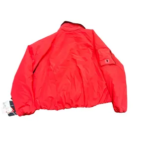 NWT New Free People Outpost Bomber Cherry Tomato Combo Jacket Size M thumbnail 4
