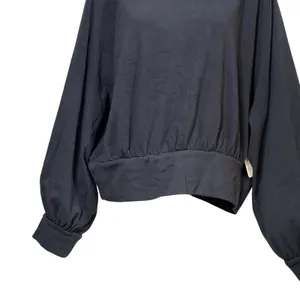 We The Free Free People Black Mock Neck Balloon‎ Sleeve Sweatshirt XL OB1081682 thumbnail 5