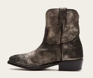 Frye Billy Western Short Boots Metallic Gold NEW thumbnail 3