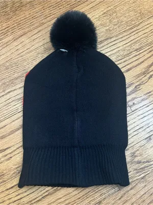 ED HARDY UNISEX Graphic Red Logo And Tiger Knit Pom Pom Beanie NWOT Size OS thumbnail 3