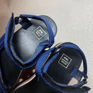 Teva x Opening Ceremony Satin Flatform Sandals in blue tan black white WOMENS 9 thumbnail 4