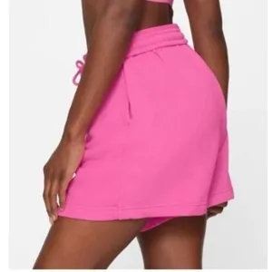 SKIMS Hot Pink Drapey French Terry Ultra High Waist Drawstring Lounge Shorts XS thumbnail 3