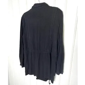 Free People Black Utility Charly Blazer Jacket Double Breasted Cargo Pocket L thumbnail 9