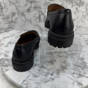 Madewell Bradley Lug Sole Loafer Size 7.5 Black Smooth Leather Chunky Heel thumbnail 6