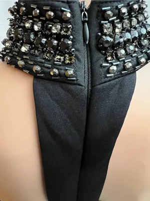 Grass Collection Black Rhinestone Halter Bodycon Cocktail Dress Size 11 thumbnail 4