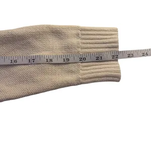 Talbots Cream Cable Ribbed-Yoke‎ Sweater Large Petite Anchor Coastal Nautical thumbnail 9