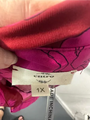Entro Pink Short Sleeve Top Size 1X EUC thumbnail 8