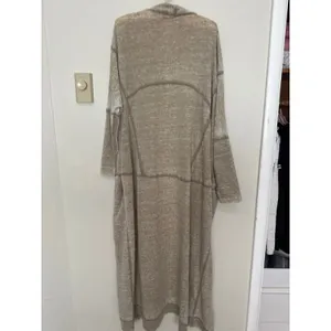 Intimately Free People Small Cozy Girl Longline Cardigan Sage Green w Pockets thumbnail 4