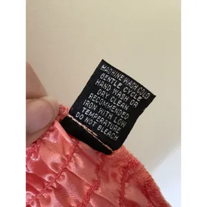 Vintage Y2K Sherbet Orange & pink Coral Corset Top Smocked Ruffle Blouse Large thumbnail 7