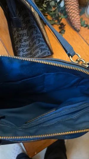 Coach Blue PebbledLeather Shoulder or crossbody bag with silver hardware thumbnail 8