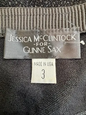 Gunne Sax Jessica McLintock Black strapless sparkle evening dress size 3 thumbnail 10