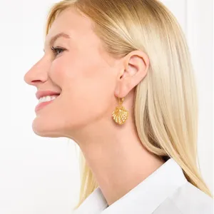 Talbots Gold & Pearl Shell Drop Earrings NWT thumbnail 2