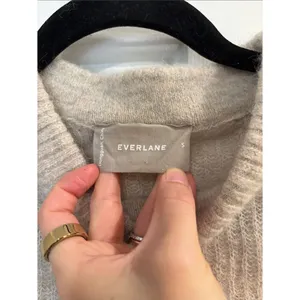 Everlane Cream Ribbed Turtleneck Alpaca and Merino Wool Sweater thumbnail 2