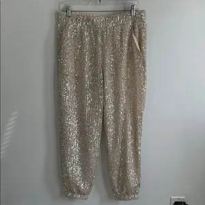 Loft Sequin Joggers Champagne thumbnail 4