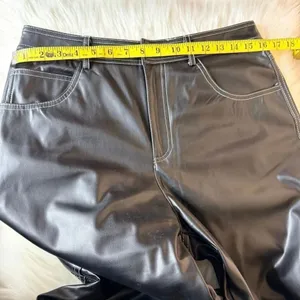 Commense Faux Leather Straight Leg Pants Size Large thumbnail 7