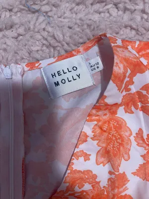 Orange Floral Dress thumbnail 2