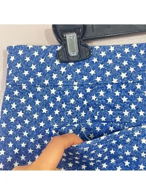American Living Women Jean Shorts Stars Size 8 Stars Blue White thumbnail 6