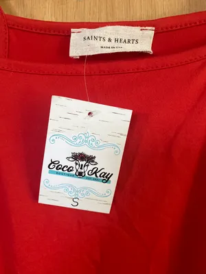 Coco Kay Boutique Red Halter Top Body Suit thumbnail 3