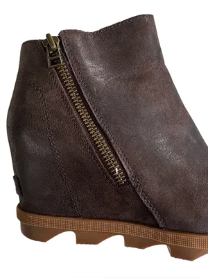 EUC Sorel Leather Joan of Arctic ll Wedge Boots Brown Size 7.5 thumbnail 2