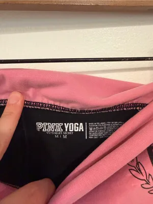 PINK Y2K Victoria's Secret Pink Fold Over Yoga Leggings Women’s Size Medium thumbnail 5