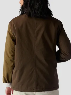 Backcountry Patchwork Sherpa Barn Jacket Tan Size XS thumbnail 2