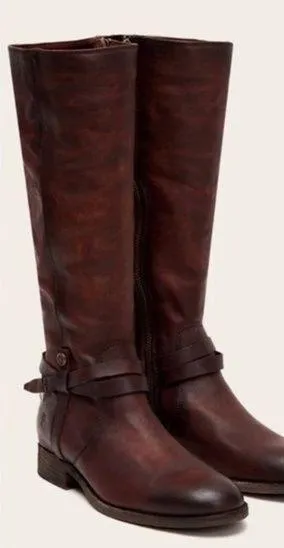 NWT Frye Melissa Belted Tall Riding Boots Size 6 thumbnail 2