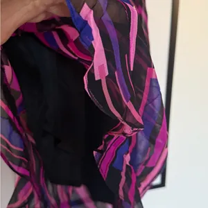 Betsey Johnson silk Y2K vintage Asymmetrical Dress in Pink and Purple thumbnail 3