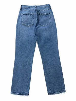 AGOLDE Riley Crop Blue Straight-Leg Jeans thumbnail 2