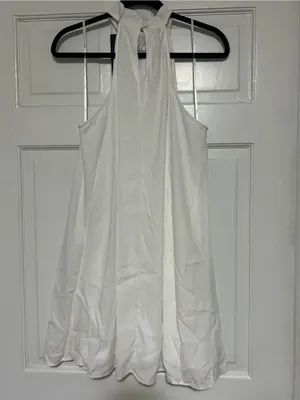 Lulu's White High-Neck Swing Mini Dress with Thin Straps thumbnail 6