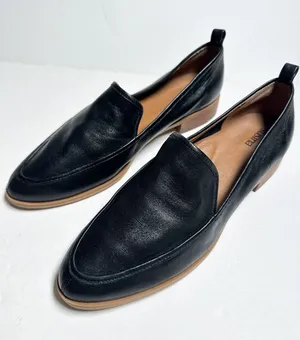 Susina Kellen Womens Almond Toe Loafer Black Leather Size 7.5 thumbnail 1