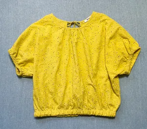 Madewell Eyelet Michele Bubble Top in Dream On Daisies Size S thumbnail 1