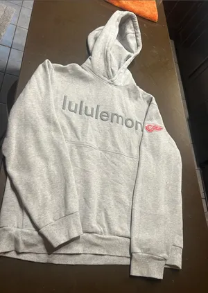 lululemon athletica Light Gray Hoodie with Detroit Red Wings sleeve thumbnail 1