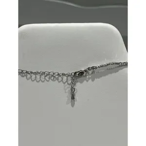 choker‎ silver tone beaded chain with star charm thumbnail 3